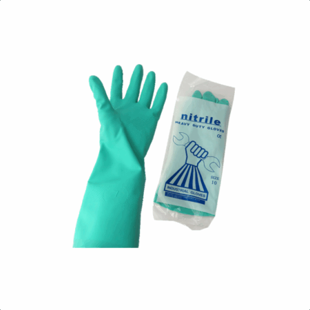 Heavy duty nitrile industrial gloves