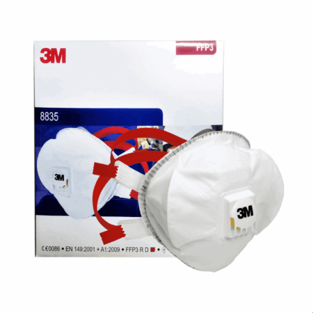 3M 8835 FFP3  Toz/Buxar/Metal tüstüsünə qarşı klapanlı Respirator