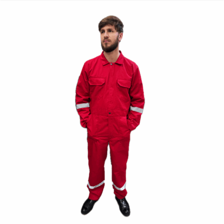Qırmızı tam qapalı kombinezon